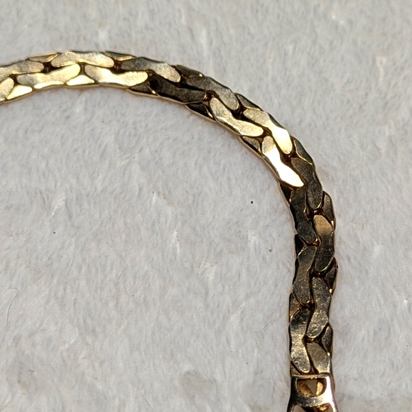 Vintage Goldtone Interlocking Link 7"  Bracelet - Picture 7 of 10
